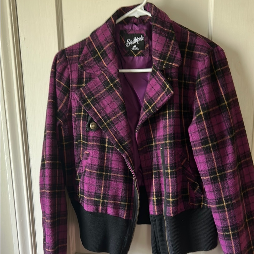 South Pole Purple and Black Blazer